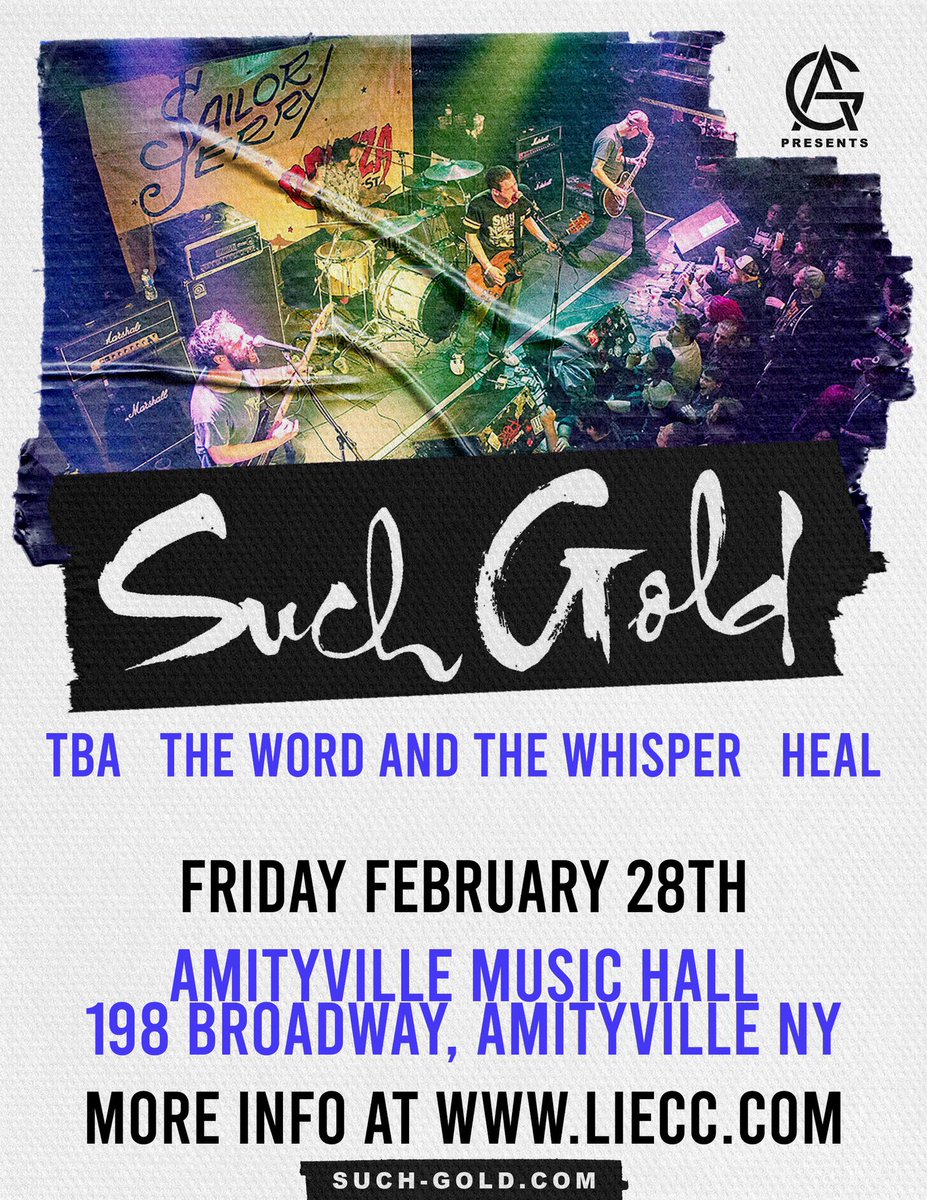 Tickets are available for Such Gold with support from The Word and The Whisper and Heal on LIECC.com