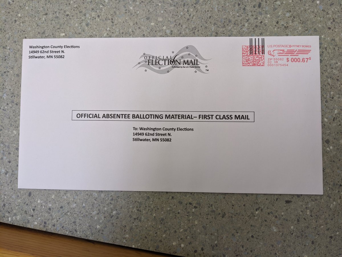 Today, I voted early in the Minnesota presidential primary, and I feel proud to say that I voted for <a href="/ewarren/">Elizabeth Warren</a>. I believe in Elizabeth's vision for America, and I know she will fight like hell as president to turn it into reality. #TeamWarren