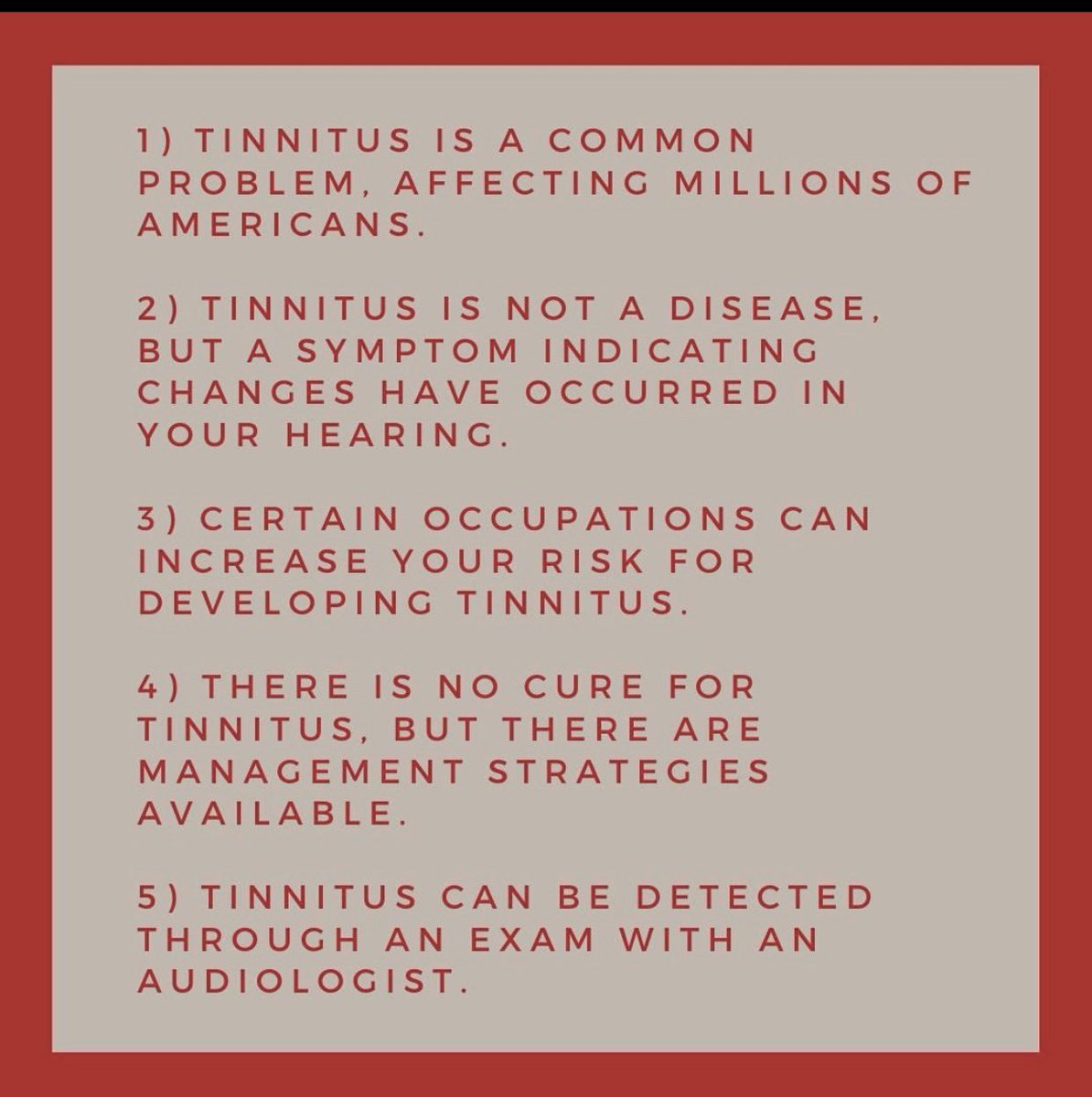 Do you suffer from ringing in your ears? You’re not alone! We can help you manage your tinnitus. Call us to schedule a consultation: 800-278-1182 #TinnitusAwarenessWeek #Audiology #tinnitus