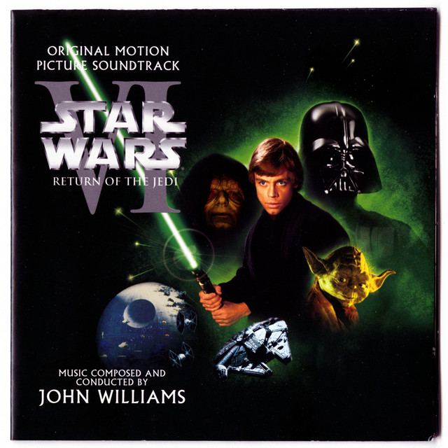 Star Wars: Return of the Jedi — John Williams…A great conclusion. I don't know how to feel about them changing a few songs on the later versions (Lapti Nek was way better than Jedi Rock's but Yub Nub kind of sucked) of this but the important ones are still pretty much intact.