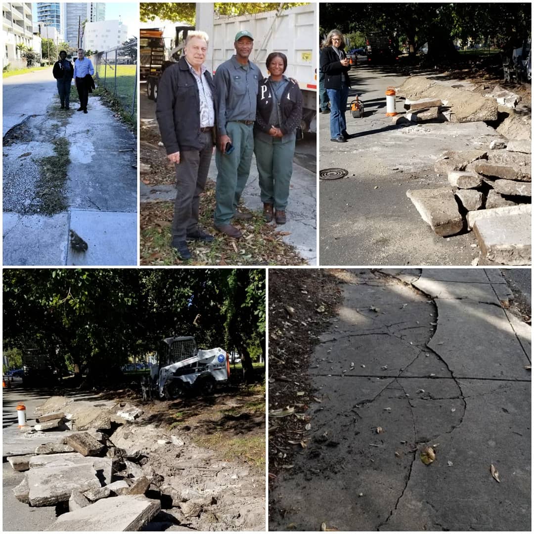 edgewater923's tweet photo. Today was a great day for our neighborhood. Following months of advocacy, the @cityofmiami Public started work on our sidewalks along NE 32nd St. And there's more repairs along the way.
Thank you Commissioner @kenrussellmiami for making Edgewater a priority.
#ResultsNotPromises https://t.co/WIxv8GERJP