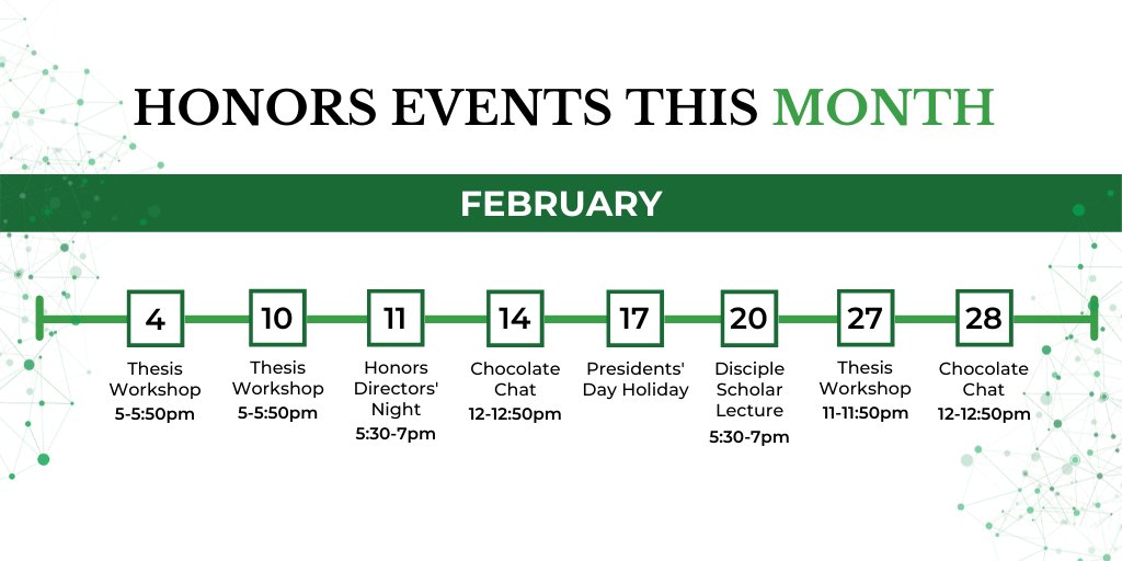 BYUHonorsProg's tweet photo. To keep you in the loop- here are the events going on in the Honors Program in February. 
To RSVP for events, go to: https://t.co/i1fU65Wzmt https://t.co/b6sV0gozGV
