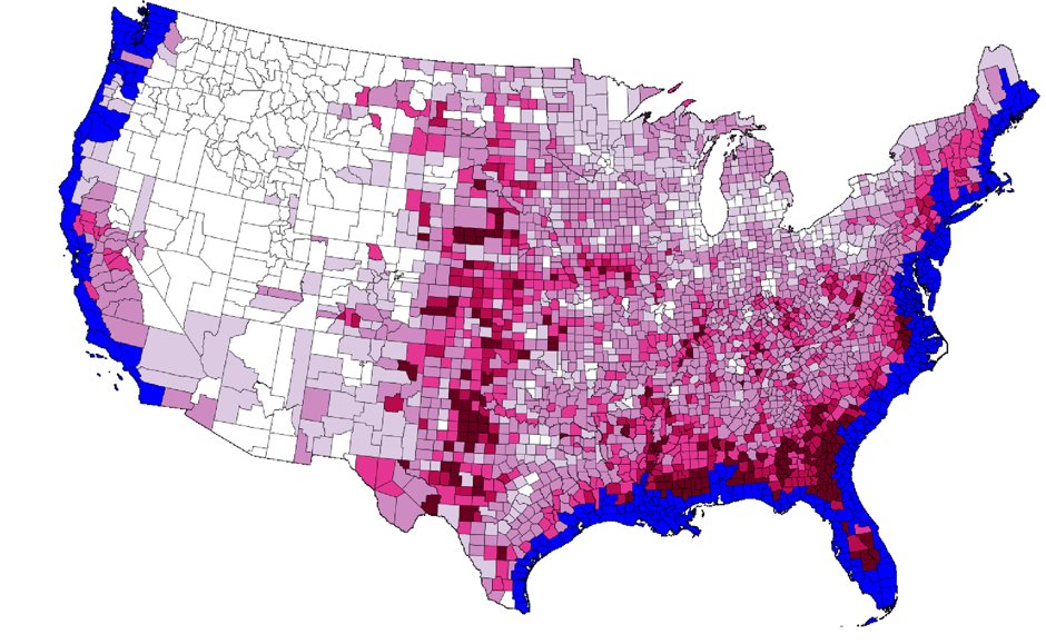 SustainableMVC's tweet image. Climate experts expect approx 13 million coastal residents in US to be displaced by the end of this century. A new study gives some indication of where climate migrants might go. bit.ly/2v3WFsN