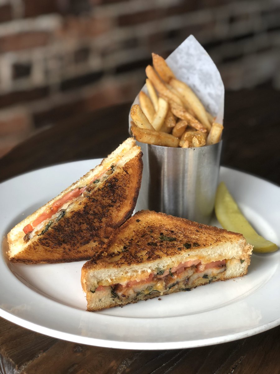 Happy Super Bowl Sunday! We are open for lunch only today. Today’s featured sandwich: Grilled Cheese with House Bacon, Red Fox and English Cheddar, Tomato, and Garlic Butter. #gourmetgrilledcheese #enumclaw #mtrainier #crystalmountain #superbowlsunday