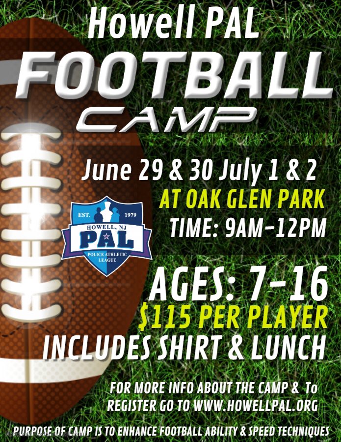 HowellPAL's tweet photo. An incredible Super Bowl means that football season has come to a close🥺.. but you don’t have to wait until next season for more😳🏈
Registration for our annual football camp is NOW LIVE on our website‼️
#HowellPAL #MondayVibes #SuperBowlMonday #SummerCamp https://t.co/wkz7JiGwKs
