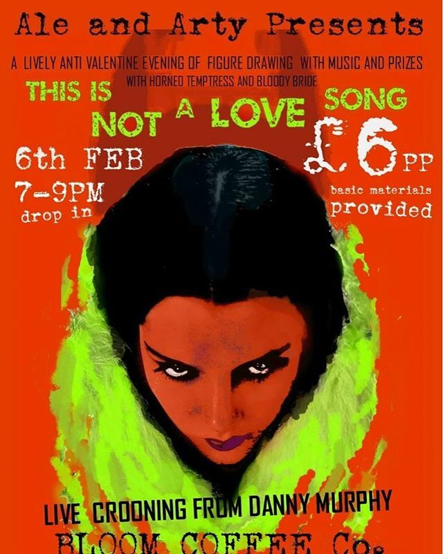 ALE AND ARTY
Come and join us this Thursday for a lively drink and draw evening. 
Model and live music 7-9pm. Tickets £6. ift.tt/31mNnUT