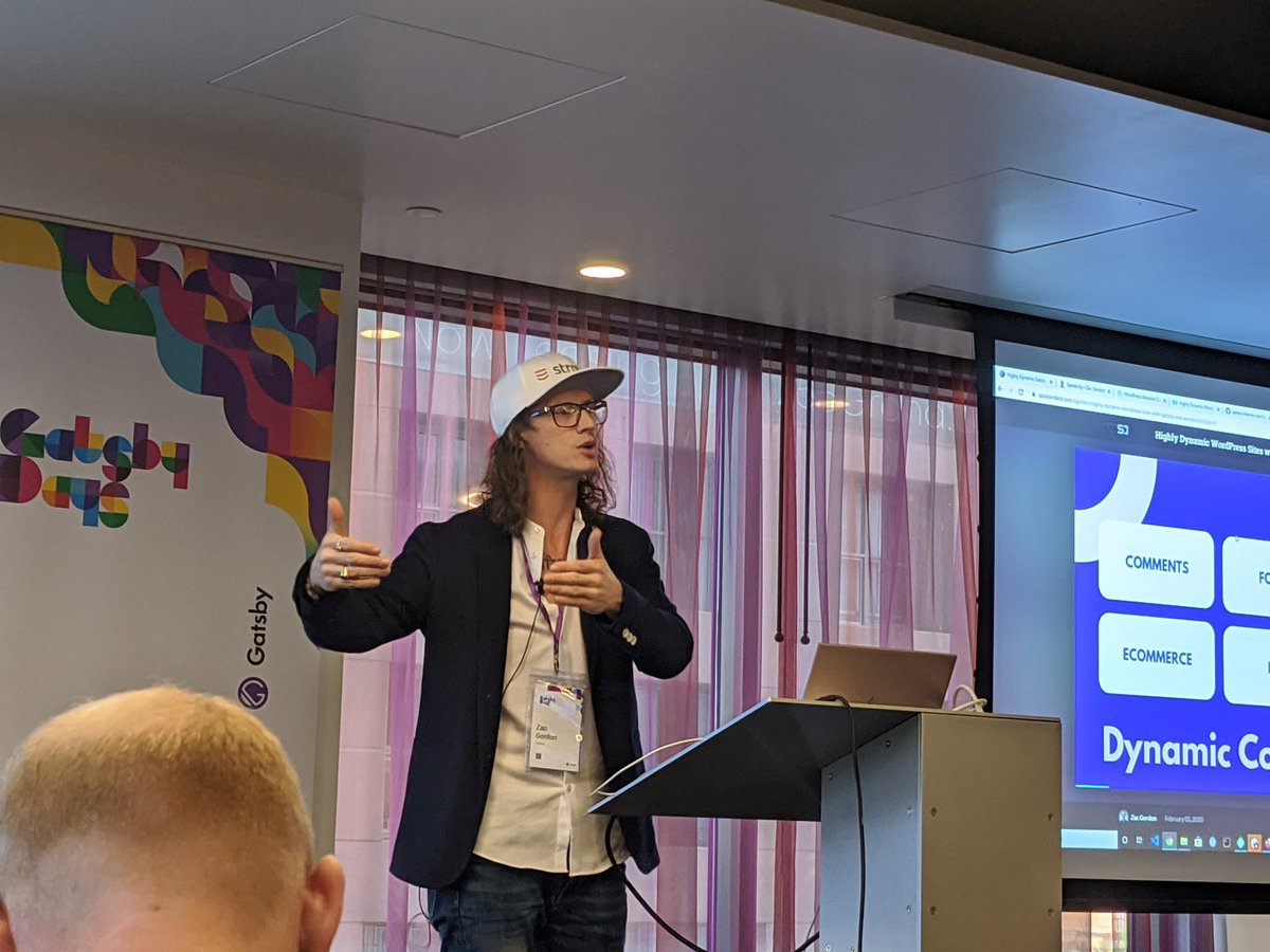 Zac Gordon presenting at Gatsby Days Los Angeles.