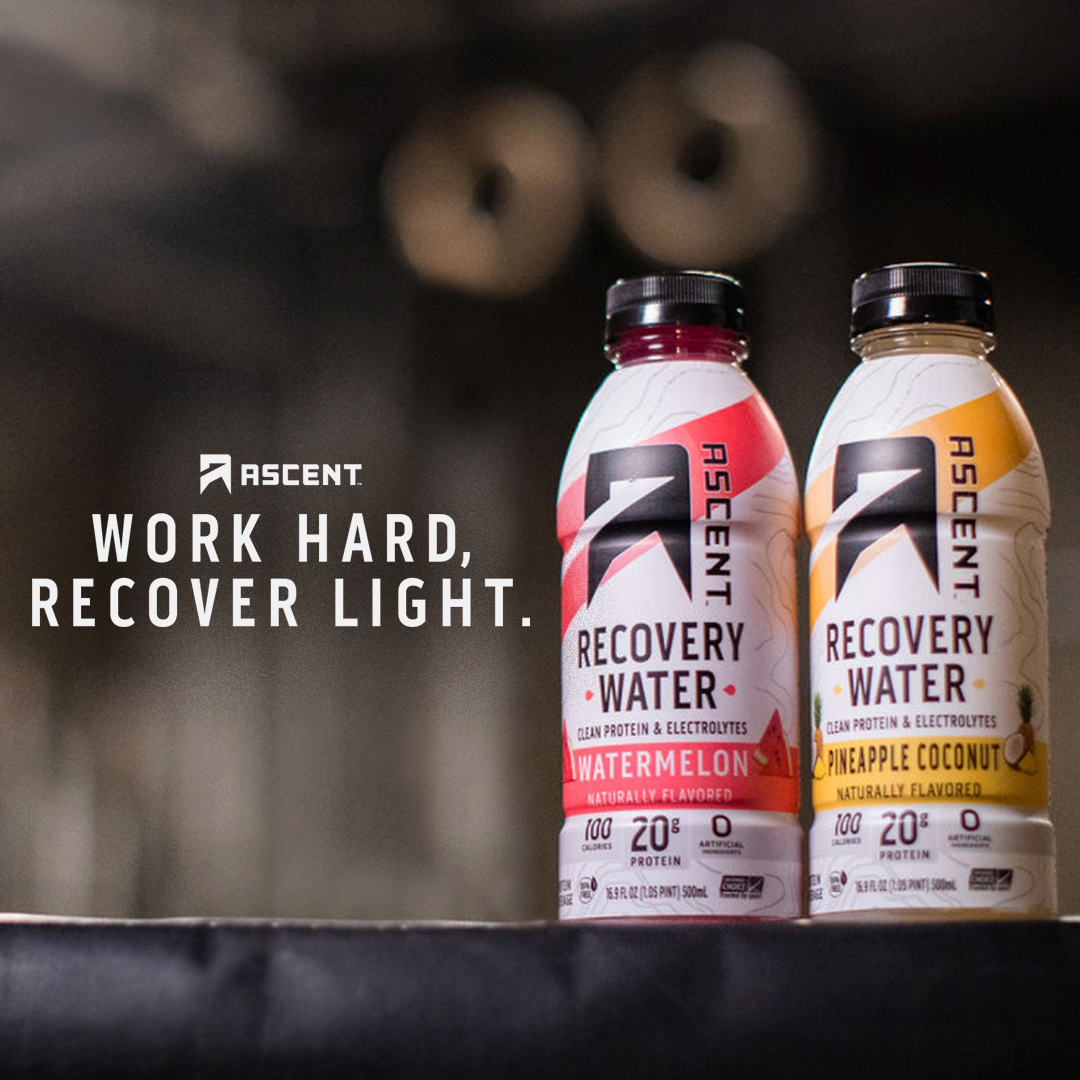 Ascent_Protein's tweet photo. Starting tomorrow, Feb. 4, meet the all new #Ascent Recovery Water – a new way to help you work hard, and recover light. #theofficialsponsorofhardwork #recoverywater https://t.co/qlM5eMh9Ex