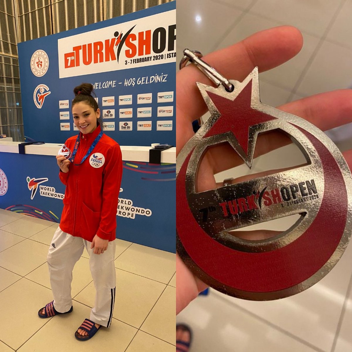 La panameña <a href="/CarolenaPanama/">Carolena Carstens</a> logró bañarse de plata en el Open Turkia G-1 2020, tras 4 combates. #Panamá