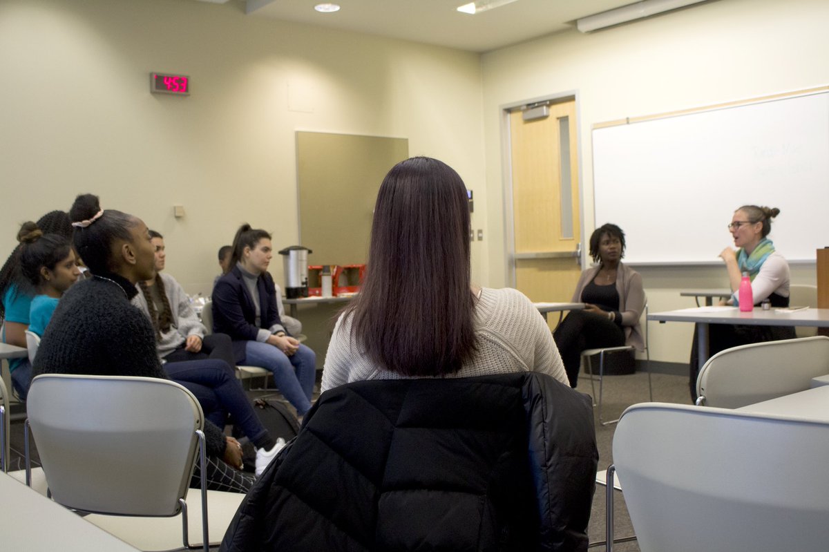 GHadvertising's tweet photo. Thank you to those who attended our Mental Wellbeing Panel during #UofGHLetsTalk week! A huge thank you to our guest speakers, Randi-Mae Stanford-Leibold and Amanda ‘Mandy’ Wintink for taking the time out of their days to speak to students about various mindfulness techniques! https://t.co/kL3ZSyZp2l