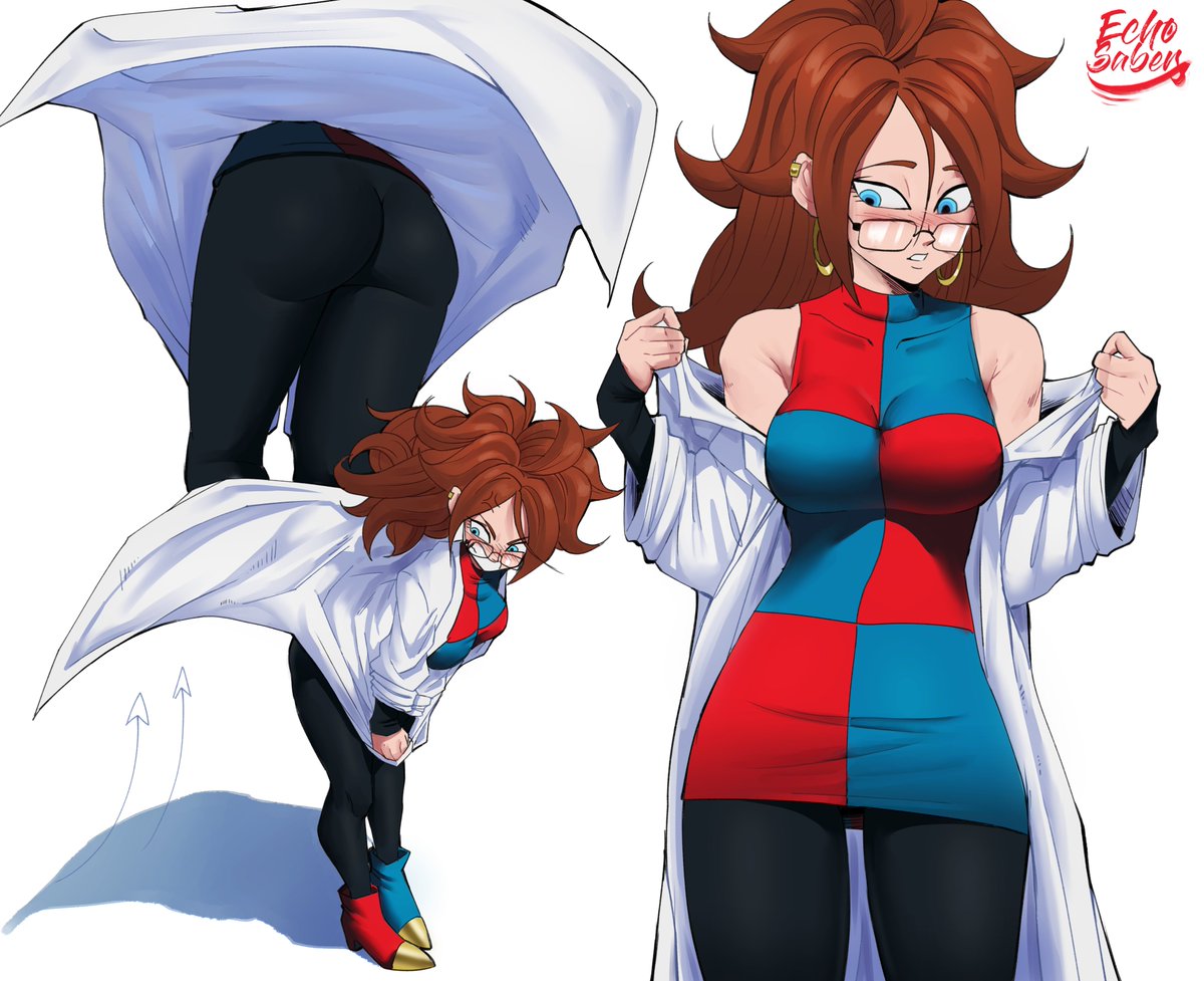 Scientist Android 21!Drew good Android 21 in her normal Outfit with a bit o...