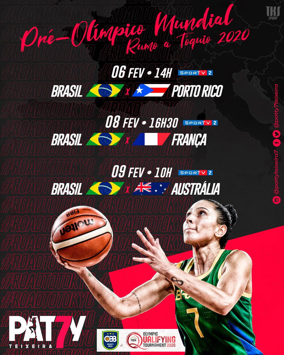 Essas são as datas das nossas partidas no Pré-Olímpico. Quero todo mundo ligado torcendo pela gente, em? 😘🏀🇧🇷
<a href="/basquetebrasil/">Basquete Brasil - CBB</a>