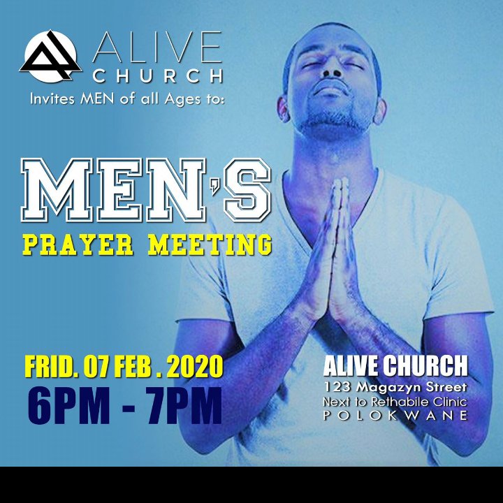 Nahvu's tweet photo. It will be 1 HOUR of power. Invite all the wonderful men in your life: Dads, Brothers, Uncles, Husbands, Sons, Friends, Colleagues, Bosses, Subordinates etc #DivineSpeed2020 #AliveChurch #Polokwane https://t.co/U62tr73uXN