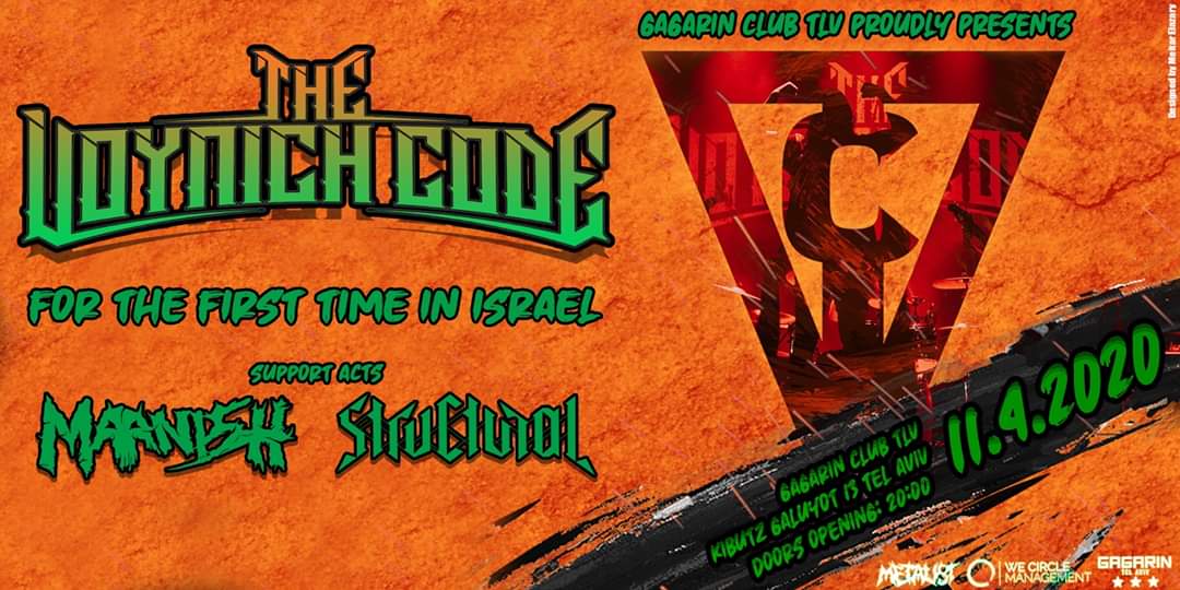 structuralband's tweet image. 🔥 The Voynich Code, Live in Israel for the first time! 🔥

If you thought we will stop, you are totally wrong!
We have many new and exciting things that are happening this year. The next one - supporting The Voynich Code at their gig in Tel-Aviv!