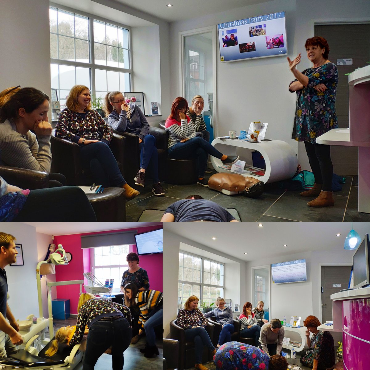 Apologies that we were closed today - We were completing our annual CPR training. Having fun but learning a ton! 

#dentistlife #cprtraining #dental #learning #laugh #funwork #lampeter #CPR