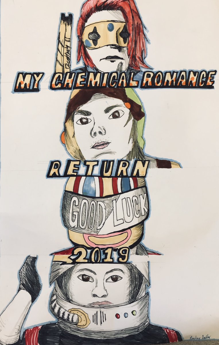 Destiny Coulter made an incredibly cool promotional poster for the band "My Chemical Romance" #STMS #weareltusd #STMSpride