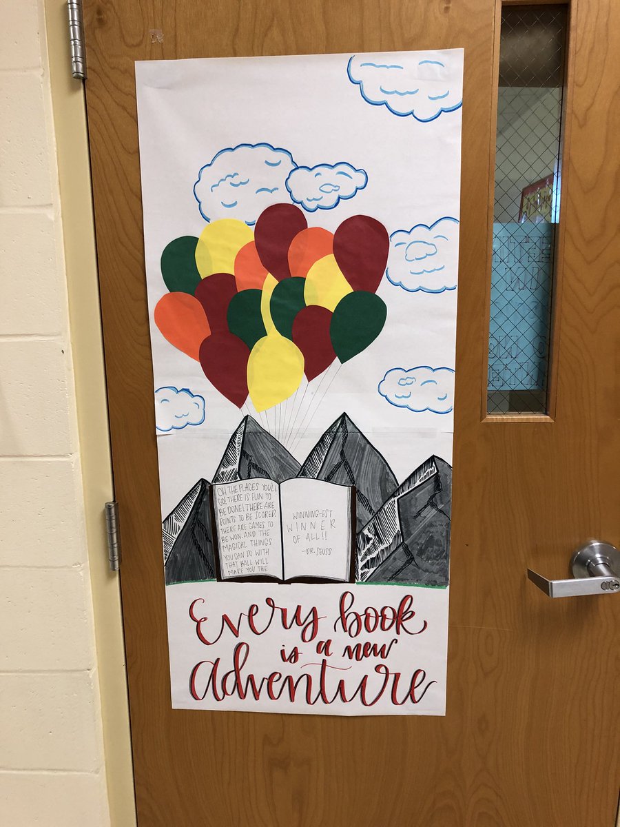 MrsCronise's tweet photo. Loving our door decoration from Literacy Week so much that we aren’t taking it down! #studentartists #clw2020 #flcelebratesliteracy https://t.co/P9b0QbqqB2