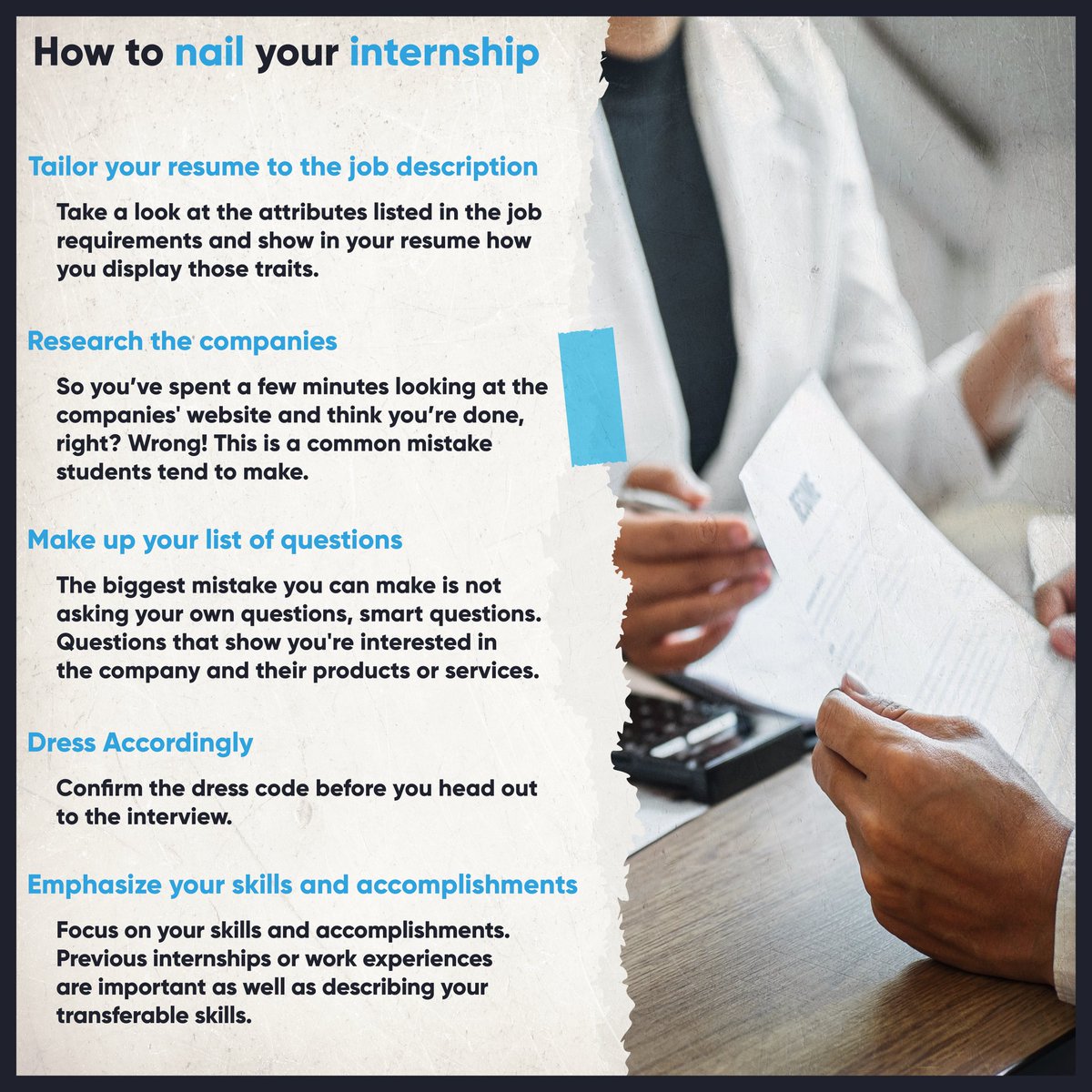 ENSI_JE's tweet photo. How to nail your INTERNSHIP: 5 tips !

#ENSI_Junior_Entreprise 
#Entrepreneurship #entrepreneurs #internship #internships #howto https://t.co/kL80bYPZye