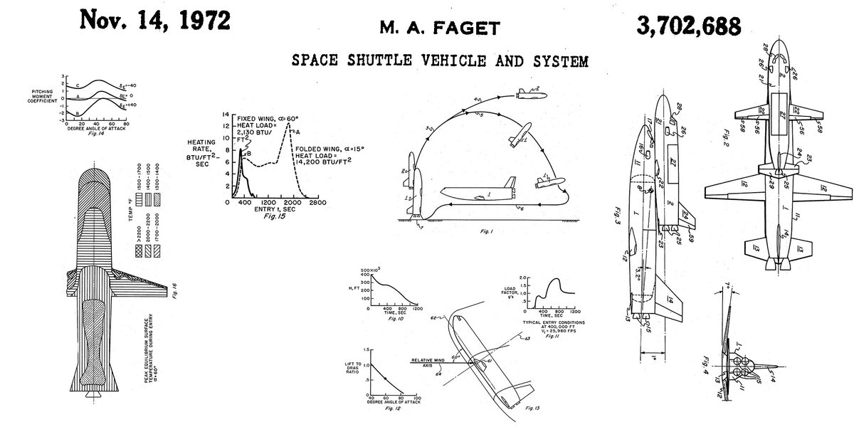 collage of Space Shuttle patent graphics