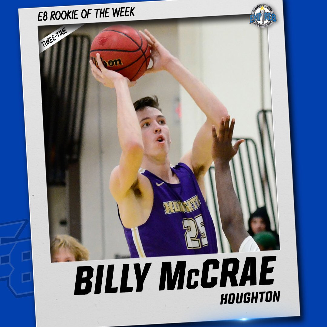 Empire8's tweet photo. Congratulations to Jonathan Park of @NazAthletics and Billy McCrae of @HCHighlanders who garner #E8 men’s basketball weekly accolades. Park was named Player of the Week, while McCrae earned Rookie of the Week honors. #E8Proud #LeadersCompeteHere 

https://t.co/Ty14RuEe1j https://t.co/yJ4JfzmZ8p