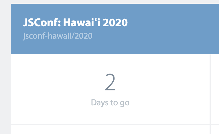 Note that there are only 2 days to go until the conference