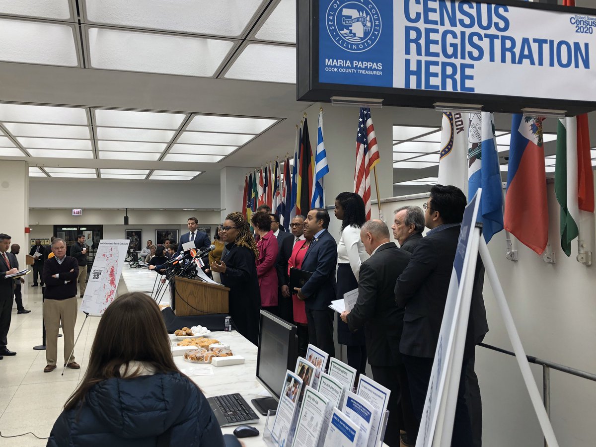 cookcountyclerk's tweet image. This morning I was invited to @CookCountyTreas for the unveiling of their dedicated census registration computer and to help spread awareness for #Census2020!

Help shape your community for the next 10 years and #BeCounted in the #CookCountyCensus. #twill

cookcountyil.gov/census