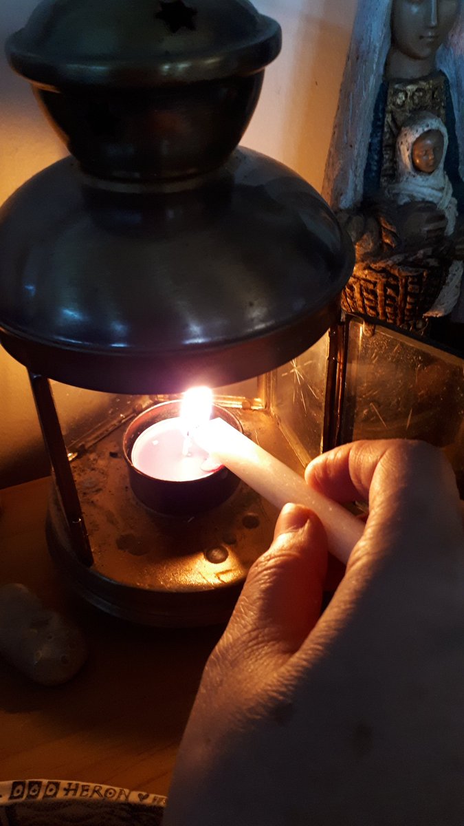 Lighting a candle