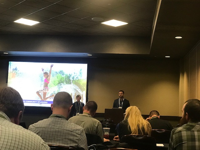 VortexINTL's tweet photo. We're wrapping up Day One of @OPRAOhio Conference, but we had a good crowd for this morning's speaking session: "Sustainability by Design". Thanks to all those who attended. And we'll see you on the show floor - today and tomorrow! #OPRA2020 #Splashpad https://t.co/E08kweaT1n
