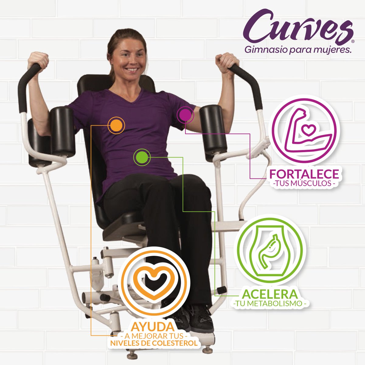 CurvesLA's tweet photo. ¿Sabías que el Entrenamiento de Fuerza💪 te ayuda a trabajar los músculos y cuidar tu masa muscular ayuda a tu cuerpo a quemar grasa de manera más eficiente, además de mejorar tus niveles de colesterol?
#fitness #colesterol #salud #entrenamientodefuerza #músculos #ejercicio https://t.co/zLU9zjWf7f