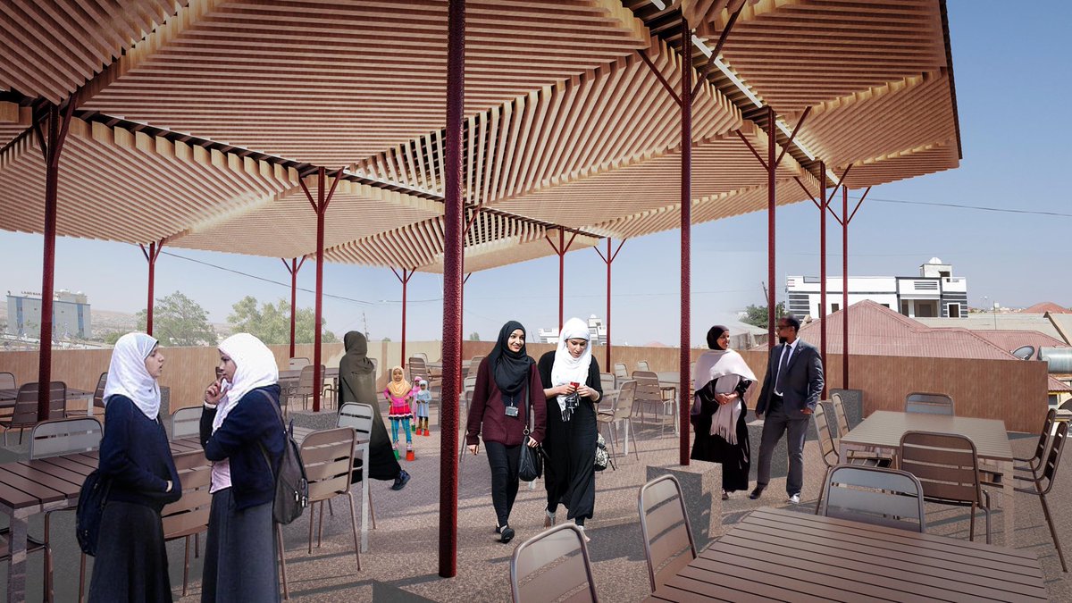 Concept for remodelling of a rooftop restaurant | Hargeisa | 04/19 #hargeisa #somaliland #restaurantarchitecture #somaliarchitecture #somalia #mogadishu <a href="/_elmi_/">Catarina Elmi</a>