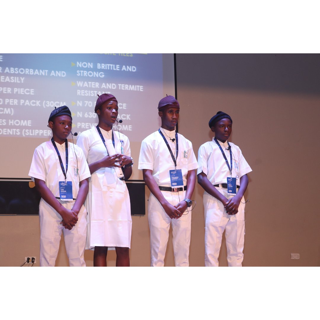 ConradChallenge's tweet photo. We're proud to recognize Team Recycle Rex, winners of the Nigerian Conrad Challenge! They created a cost-effective and efficient way to recycling waste polyethylene materials into durable, water-resistant, affordable floor tiles! Can't wait to see them at #ConradSummit2020! https://t.co/Sk6nHd4ElQ