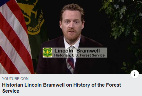 Historian Lincoln Bramwell discusses the history of the United States Forest Service on this YouTube video.
