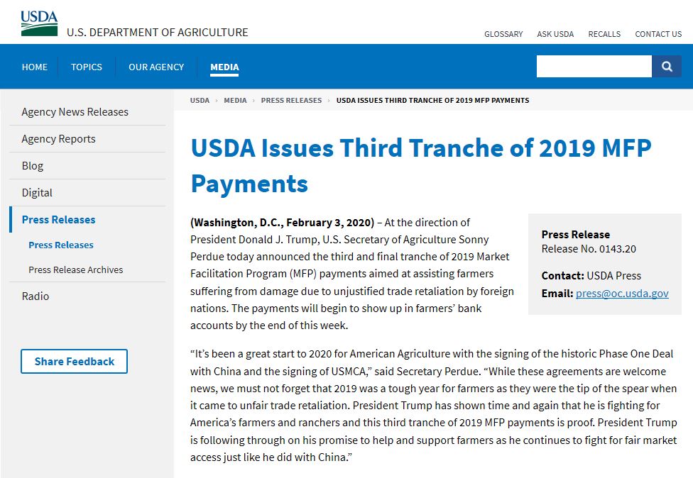 3rd MFP payment coming this week.