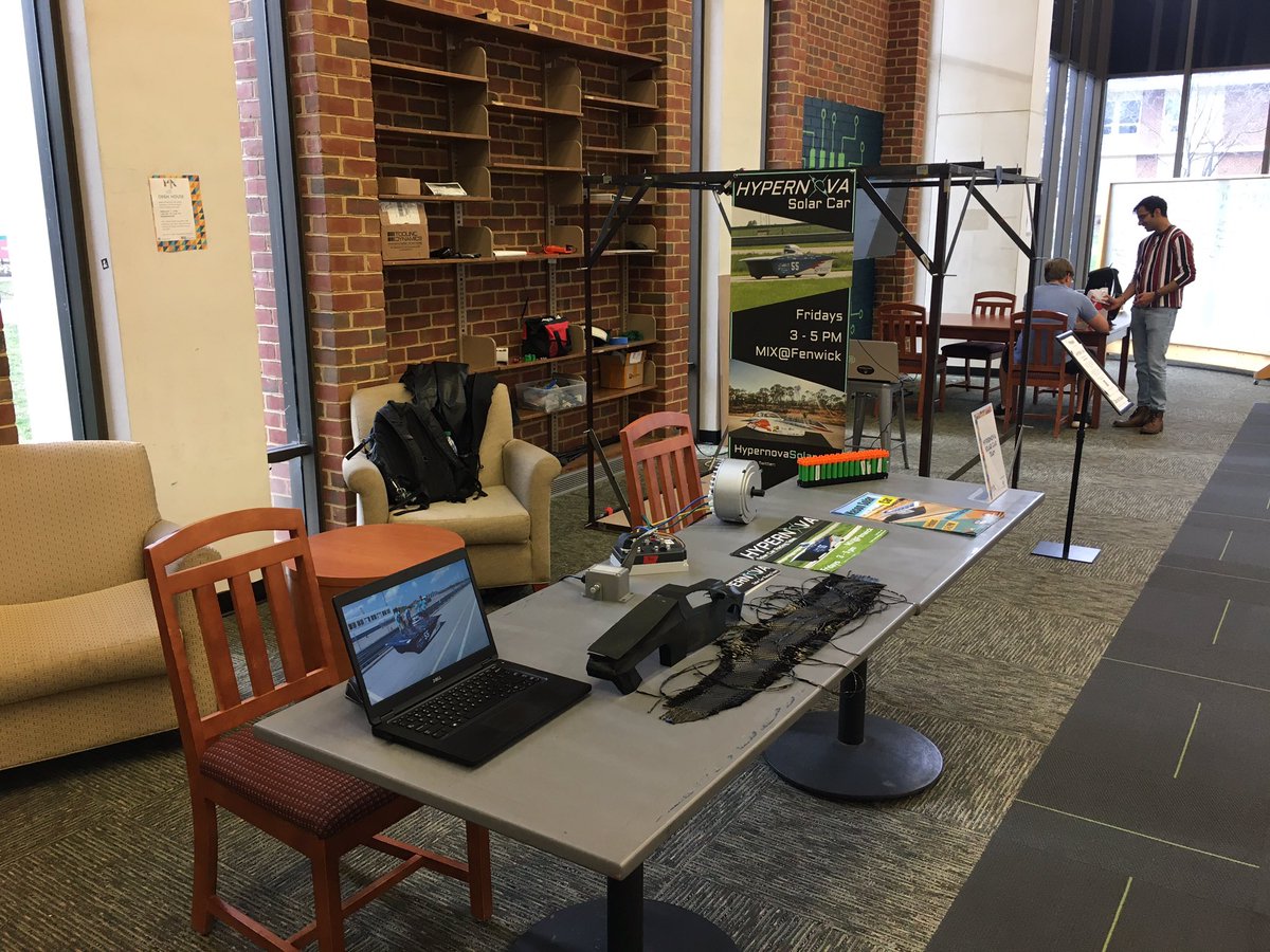 HypernovaSolar's tweet image. Make sure you check out the Solar Car team (and our 3D printer) at the @MIXatMason Open House today!