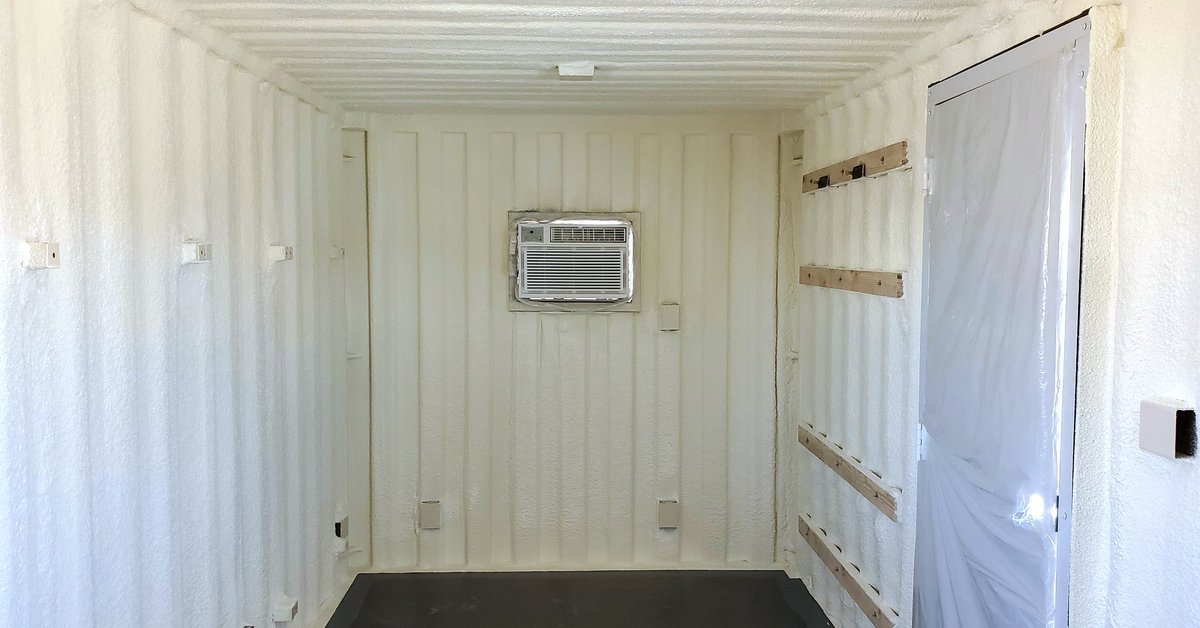 TexanaSprayFoam's tweet photo. Closed cell foam in a 20' container.

#seacontainer #container #containers #containerlife #containerhome #containerbuilds #containersolutions #containerhomes #containermodification #shippingcontainer #shippingcontainers #storagecontainer #storagecontainers #cargotecture #conex https://t.co/8gCKiTU3Qi