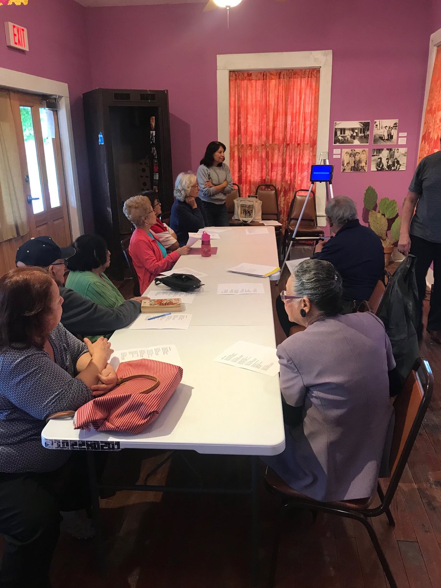 CynthiaSpielSA's tweet photo. At the Casa de Cuentos singing with elders who are forming choir. Thank you Esperanza. This why I love our city. https://t.co/zWWyRY7xYs