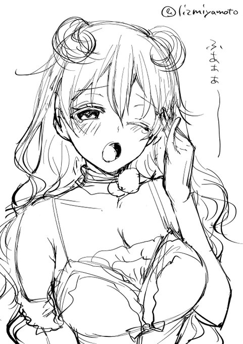 今日のノルマ終わったのでウトウトしつつ彼方ちゃんのらくがき。おやすみ～ 