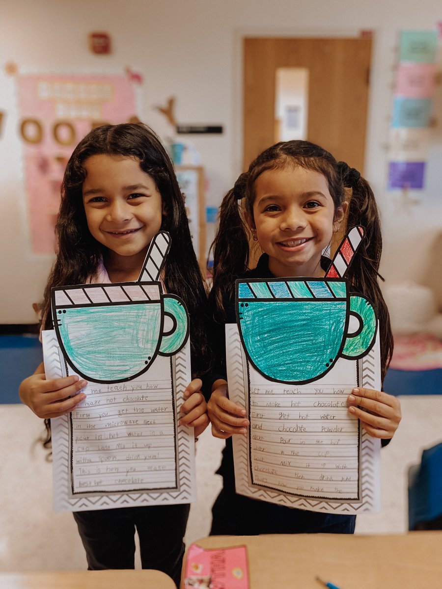 MsGsCuties's tweet photo. The best way to finish up our expository writing! We wrote all about how to make hot chocolate, then followed our directions to make some of our own 😋☕️ @MDE_Stars https://t.co/qKF28lJX7f