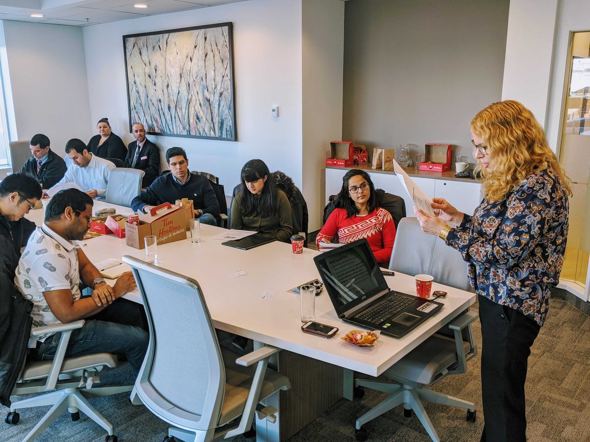 HfxPartnership's tweet photo. Today we welcomed Tanya Sieliakus of @HR_pros and Johanna Nesbitt of @RBC to our office for an Engineering Workshop for Connectees: Inventorying the Job Ad. Thank you to all who attended! @ConnectorPrgm #Connectees #Connector https://t.co/rN43uvvYuS