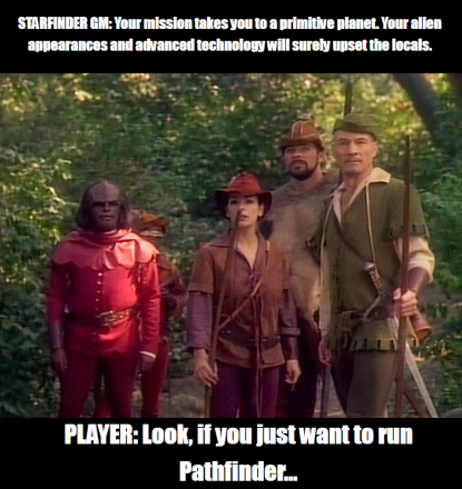 knowdirection's tweet photo. Ah, the classic sci-fi trope where a bunch of people with space age technology have to pretend they're in a medieval setting that still believes in gods and magic.
#hideouslaughter https://t.co/o5dMH2AFUX