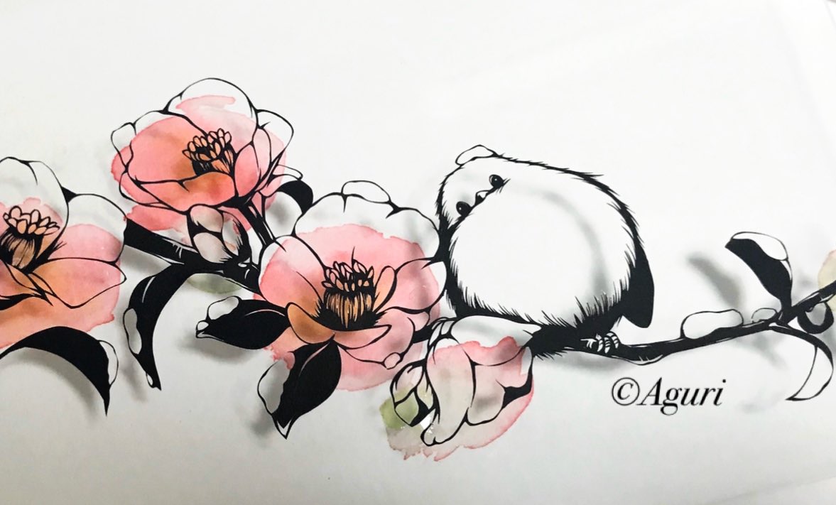 切り絵作家 椿あぐり 8月22 東京展示 8 25 動物五人展 V Twitter シマエナガちゃんと椿 とっても可愛い子を作らせていただきました オーダー作品となっております オーナーさんに掲載については許可もいただいて満を辞しての公開です O O 切り絵