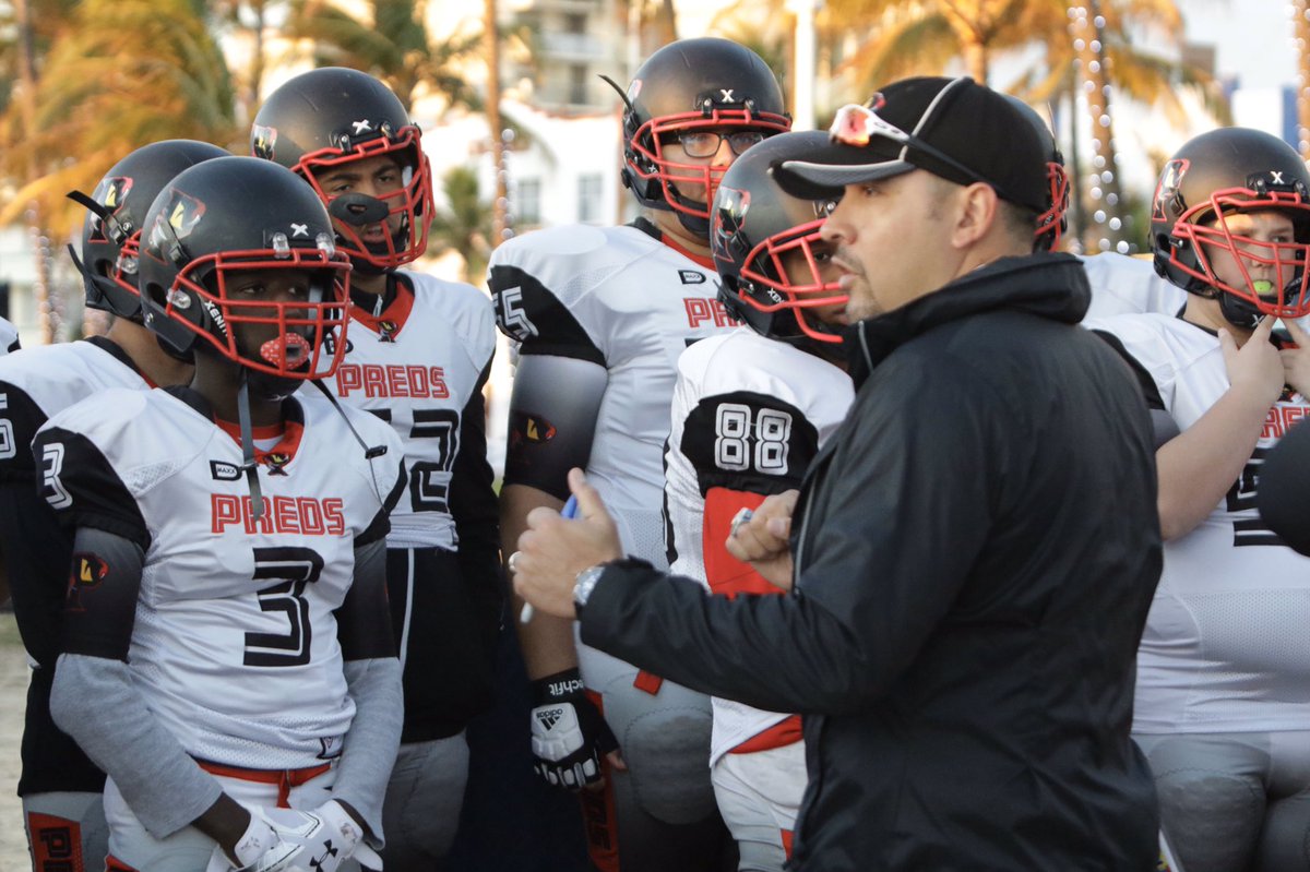 AauFootball's tweet photo. A quick snapshot from the East Orlando Preds practice out at South Beach, Miami during their spot on @FoxandFriends during #SuperBowlXLIV.
https://t.co/uWoEYs2SEY
#WeDemPreds #AAUFootball #WeAreAAU https://t.co/Ht4QC3OlVx