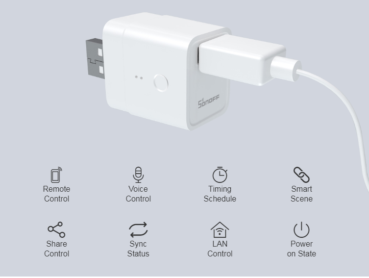 HAutomations's tweet photo. Turn All USB Devices into Smart by Sonoff Micro USB, now you can make all your usb devices smart by using Sonoff in just under $7.00 dollars Read more 
#Sonoff #Adapater #smart #automations #GadgetSwitch 
https://t.co/Vzke6OjMb7 https://t.co/modNLZ4iVK