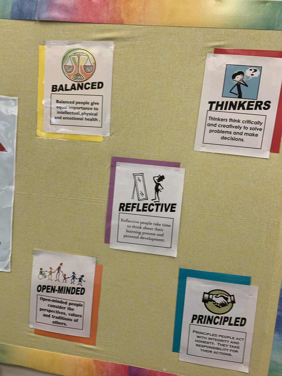 Loved seeing the IB Learner Profile up at Mann School! What are your strengths as a learner? #whyIB #julianworks <a href="/MrsBaylian/">Mann School Library</a>