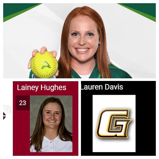Best of luck this year to our softball alum!🥎🦅

Taylor Gilmore (2017)-Colorado State
Linnie Malkin (2017)-Arkansas
Matti Morales (2017)-Eastern Kentucky
Avery Bohn (2017)-Ottawa AZ
Lainey Hughes (2018)-Chicago
Lauren Davis (2019)-Garden City
Lauren Klein (2019)-Stetson FL