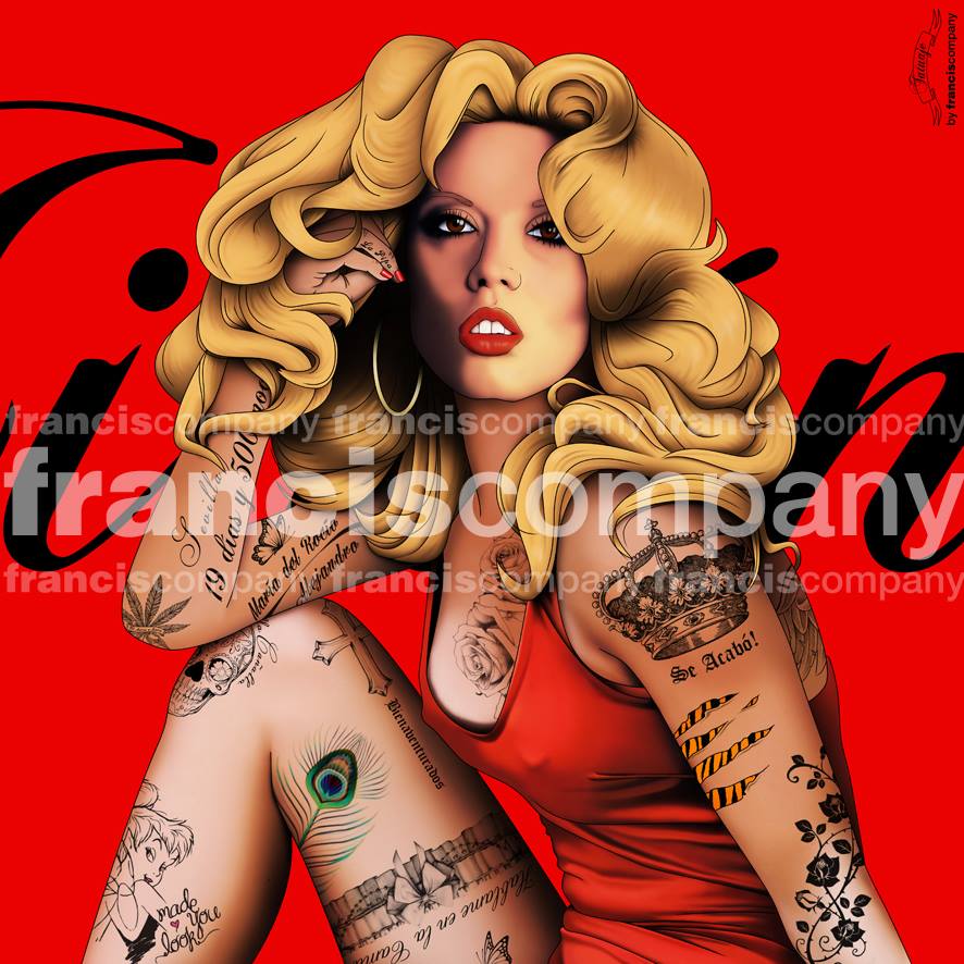 francscompany's tweet photo. La camiseta con la ilustración de María Jímenez que lleva Jorge Cadaval de @LosMorancos en El Hormiguero, es una ilustración MÍA, que alguien ha cogido, la ha modificado y la vende sin mi permiso. Por favor no hagáis estas mierdas con el trabajo de las personas. SED ORIGINALES!! https://t.co/X6CEw1TiNT