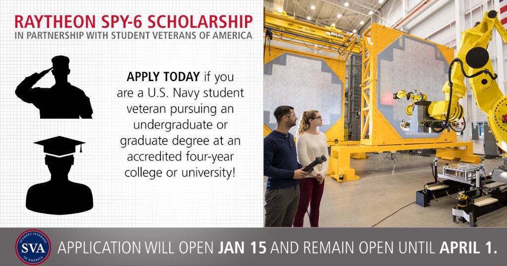 RTX_News's tweet image. Know a U.S. Navy student veteran? Share the news about our SPY-6 Scholarship: rtn.co/37VWMWa