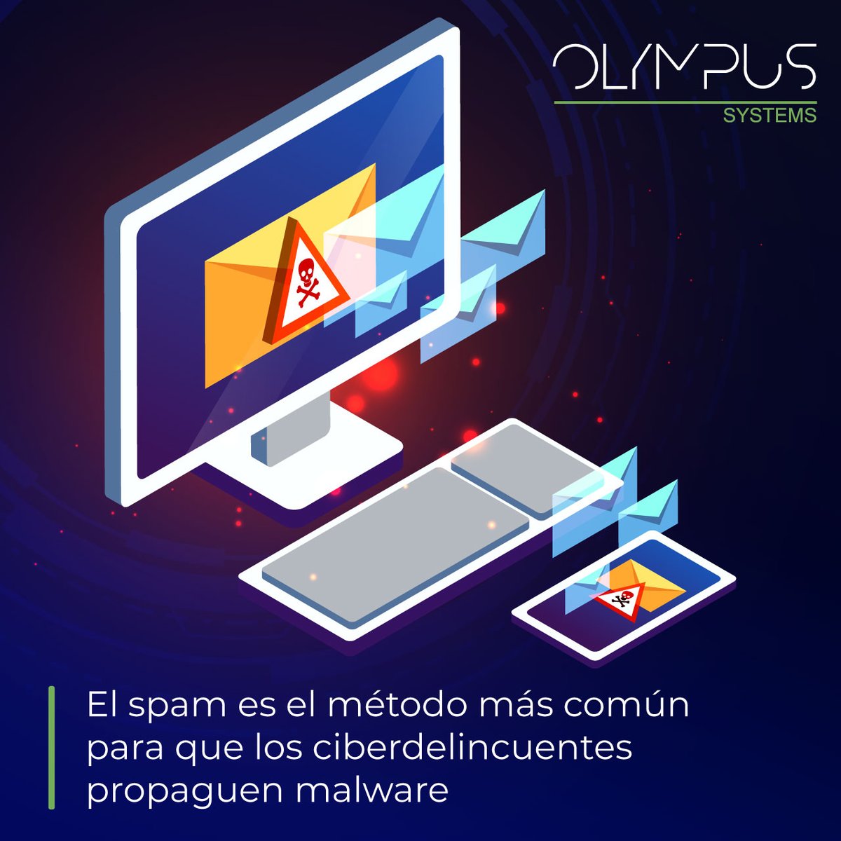 OlympuSystems's tweet photo. 💥La curiosidad puede acabar mal 💥

Muchas veces queremos revisar nuestra bandeja de correo no deseados (spam) y terminamos dando permiso a que nos infecten de virus a nuestros dispositivos, y estos puedan extraer nuestra información.

Evitemos abrir correos de spam https://t.co/FN6kc4lVRT