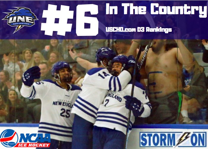 UNEhockey's tweet photo. We’ve risen 2 spots in this weeks @USCHO National rankings #UNEHockey #StormOn #d3hky https://t.co/VVAgDEcFz5