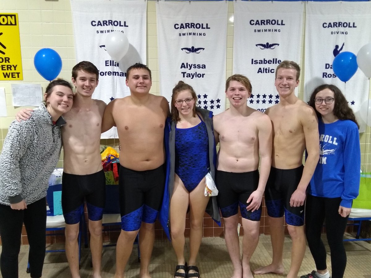 Thank you <a href="/cougarswimming/">Carroll Coed Swimming & Diving</a> seniors!